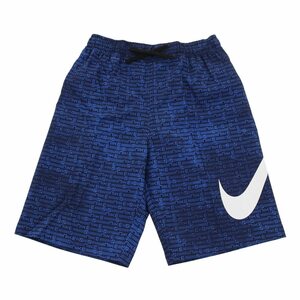 【KCM】Z-nike-1401-140★展示品★【NIKE/ナイキ】ジュニア　グラフィック　ルーズトランクス　サーフパンツ　インナー付 水着 1981918 140