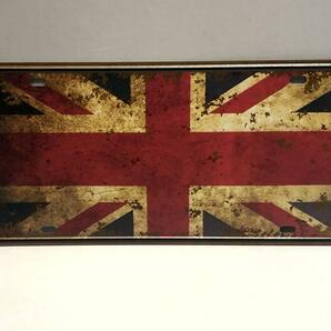 K122 新品●ビンテージ風 イギリス国旗 ブリキ看板 モチーフ ユニオンジャック かっこいい おしゃれ インテリアに! アンティーク レトロの画像2