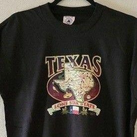 新品　XLサイズ　テキサス　TEXAS　アメリカ　Tシャツ　ブラック　コットン