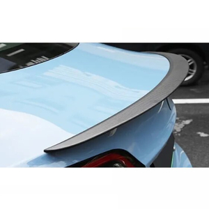 テスラ モデル3 モデルY 2017-2022年 リア トランク スポイラー カーボン 車 ガーニッシュ 外装 ウイング 翼 パーツ カスタム 装飾 トリム