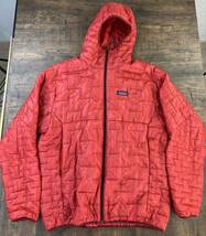 patagonia パタゴニア マイクロパフフーデイ　ダウンジャケット XL マイクロパフ レッド/赤 アウトドア ジャケット ユーズド_画像1