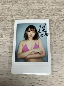 七海　サイン　チェキ グラビア　アイドル　水着　ビキニ　ピンク　写真　美少女　美乳　レア　貴重　１円スタート〜！！