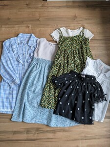 女の子　まとめて　130cm　ワンピース　トップス　UNIQLO　ALGY アプレレクール　GLOBAL WORK　アクシーズファム