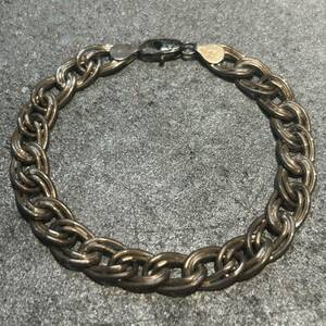  Italy made VINTAGE Vintage silver 925 double chain bracele 