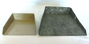 ●昭和レトロ ブリキ　トタン ちり取り ハンドメイド　塵取り サイズ違い　2個組　手元に　鉄製　古民家　