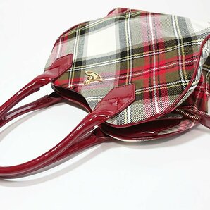 ☆Vivienne Westwood☆ヴィヴィアンウエストウッド エナメル&チェックジャガード変形2WAYバッグ 送料無料!の画像10