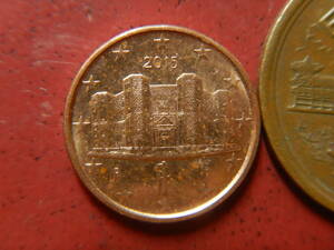 外国・イタリア／１ユーロセント銅張りスチール貨（2015年）　231025