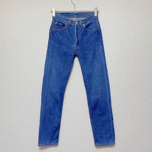 ■90s USA製 Levi's■501 デニム パンツ■w28ブルー リーバイス アメリカ製 ビンテージ ジーンズ ストレート ボタン裏653メンズ レディース