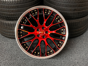 新品！19インチホイール VERZ-WHEELS KCV01 10J+0 Oディスク 100-5H メッシュホイール 限定色 レッド 赤 1本 クールレーシング KUHL WN336