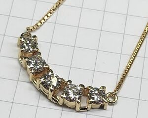 1ct18金ダイヤモンドネックレスペンダント（5.1-44.5センチ）