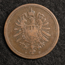 ドイツ帝国 1ペニヒ銅貨（1875）[E506]コイン　_画像2