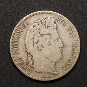 KM#749/フランス ルイ・フィリップ1世 5フラン大型銀貨（1842）リール・ミント[E1885] コイン、貿易銀、メキシコ