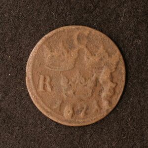 スウェーデン 1/6オーレ銅貨（1674）[E2407]コイン