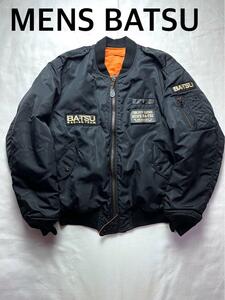 超希少　80s 90s メンズバツ　BATSU　MA-1　フライトジャケット　フルデコ　ビッグサイズ　XL～