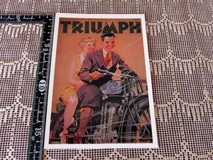 ■■TRIUMPH（トライアンフ）英国オートバイメーカー/イラストポストカード1枚 Classic Postcards -Motor Bikes- STUDIO DESIGNS印刷は香港