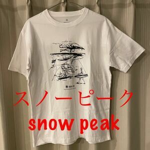 限定 スノーピーク snow peak Ｔシャツ 半袖 ロゴ Lサイズ THE アウトレット 湘南 キャンプ アウトドア 釣り 登山 ゆるキャン