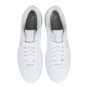 25.5㎝ プーマ コート ピュア 白/白/銀 374766 01 PUMA COURT PURE