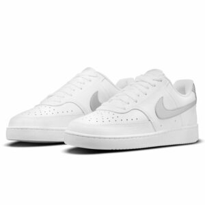 27.5cm ナイキ コート ビジョン ロー 白/銀 CD5434‐111 NIKE W COURT VISION LOW ウィメンズ WMNS