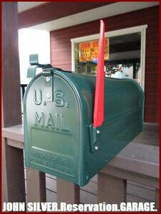 【メールボックス】us/mailbox/スチール/アメリカ/ナイズ/アメリカン/ポスト/グリーン