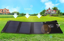新品 ソーラー充電器 太陽光充電パネル 28W 防災グッズ キャンプ 大容量 高品質 ソーラーバッテリー ソーラーチャージャー 太陽光発電_画像1