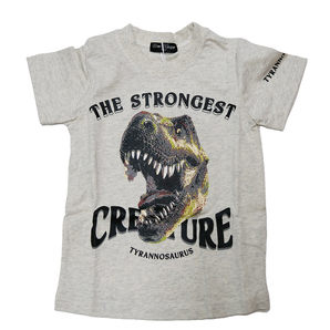 新品タグ付き100cm ティラノザウルス半袖Tシャツ オートミール ティラノザウルス 2323821 ディノ ダイナソー 恐竜 怪獣 当店オリジナル