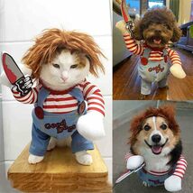 コスプレ ハロウィン 犬 猫 チャッキー ペット コスプレ コスチューム 衣装 二足歩行 クリスマス 仮装 変装 おもしろグッズ 変身 Mサイズ_画像8