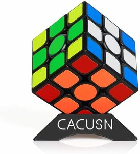 送料無料 CACUSN 磁石内蔵　ルービックキューブ 3×3キューブ　立体パズル　 競技用キューブ 達人中級者向け スタンド付き