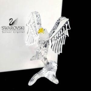 □美品 ◆ スワロフスキー SWAROVSKI ハクトウワシ 鳥 鷲 248003 置物 フィギュリン 箱つき