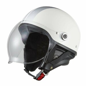  bike helmet Police helmet Street half semi-hat helmet white / silver free size (57~60cm under )