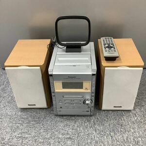 Panasonic コンポ SA-PM300MD AMループアンテナ リモコン CD MD AM FM カセット【S30009】