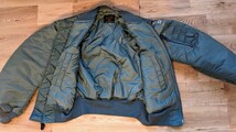 MA-1 フライトジャケット サイズM　エアフォース　ALPHA INDUSTRIES ナイロン カーキ　VINTAGE MA-1　MADE IN USA　_画像8