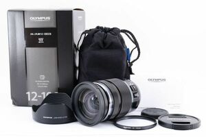 【新品級】 OLYMPUS OM SYSTEM オリンパス オーエムシステム M.ZUIKO DIGITAL ED 12-100mm F4.0 IS PRO 元箱、ポーチ付 付属品多数