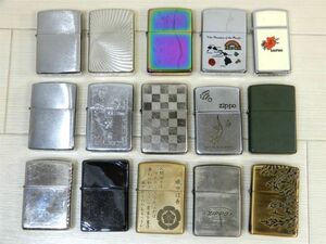 1円〜 まとめ売り! ZIPPO/ジッポー ON THE WILD WORLD/MANUFACTURING CO./HAWAII 他 オイルライター 喫煙具 15点 ジャンク 【3570ko】