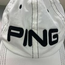 【PING キャップ ホワイト②】ゴルフキャップ スポーツ用品 ファッション【A9-2②】0206_画像3