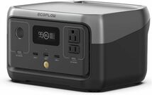 EcoFlow ポータブル電源 RIVER 2 256Wh容量 60分満充電 リン酸鉄リチウムイオン電池 長寿命 高耐久 BMS電池保護 アプリ操作 軽量_画像1