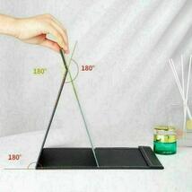 スタンドミラー 卓上 大きい 折り畳み 化粧 メイク 角度調整 シンプル 黒_画像4