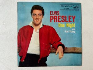 ELVIS PRESLEY 1958 u.s.original ONE NIGHT / I GOT STUNG RCA victor 47-7410 7inch single エルヴィス1958年アメリカオリジナル盤