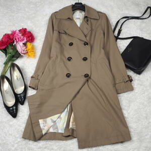 Y7549* top class *AG aquagirl Aqua Girl *A line * double breast * trench coat * khaki green * belt attaching 