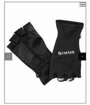 SIMMS FSハーフフィンガーグローブ　ブラック　US-XLサイズ　新品未使用品_画像1