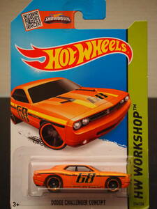 ホットウィール DODGE CHALLENGER CONCEPT 橙 ダッジ チャレンジャー ミニカー レース仕様 MUSCLE CAR TOYO TIRES Valvoline × HOT WHeeL