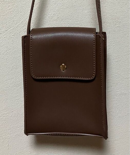 最終値下げ レザーミニショルダーバッグ ブラウン