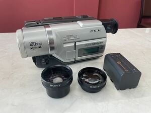 10◆SONY ソニー デジタルビデオカメラ DCR-TRV225 8mm/Hi8/Digital8 レンズセット　VCL-0537/VCL-1537