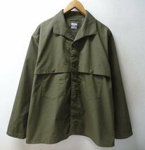 ◆ARMY TWILL アーミーツイル 23ss M 美品 COTTON/POLYESTER PLAIN LOGGER SHIRT JACKETミリタリー シャツ ジャケット カーキ サイズM_画像1