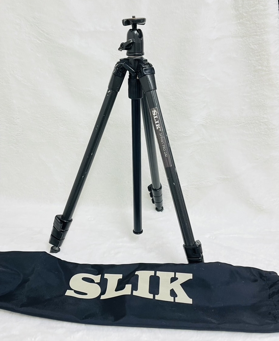 SLIK PRO 803CF カメラ三脚 + 雲台 カーボンファイバー z-