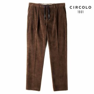 ◆【CIRCOLO1901(チルコロ)/秋冬/コットンコーデュロイジャージードローコード付き1プリーツパンツ】[ccl2360391-52]