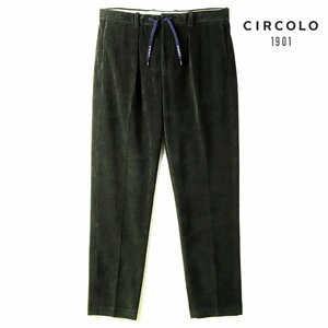 ◆【CIRCOLO1901(チルコロ)/秋冬/コットンコーデュロイジャージードローコード付き1プリーツパンツ】[ccl2360392-52]