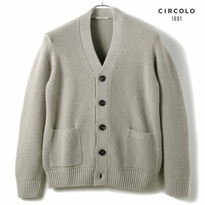 ◆【CIRCOLO1901(チルコロ)/秋冬/製品染めウール鹿の子編みミドルゲージニットカーディガン】[ccl2360252-S]