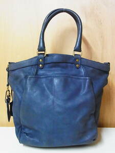  красивый Vanessa Bruno Vanessa bruno прекрасное качество кожа ручная сумочка темно-синий сумка 