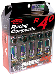 送料無料 KicS RC-01N Racing Composite R40 M12 x P1.5 Nut Set ネオクローム ナット 20個 KYO-EI 17HEX ロックナット無し