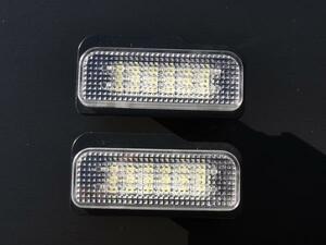 激白光! 交換式! ベンツ LED ライセンスランプ W219 CLS350 CLS550 CLS55 CLS63 CLSクラス